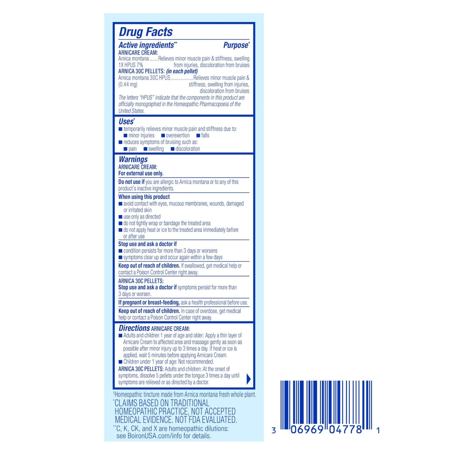 Boiron Arnicare Gel and Arnica 30c Value Pack for Pain Relief, Muscle Soreness, and Swelling from Bruising or Injury - 2.6 oz + 80 Pellet Tube - dailyvitalstore