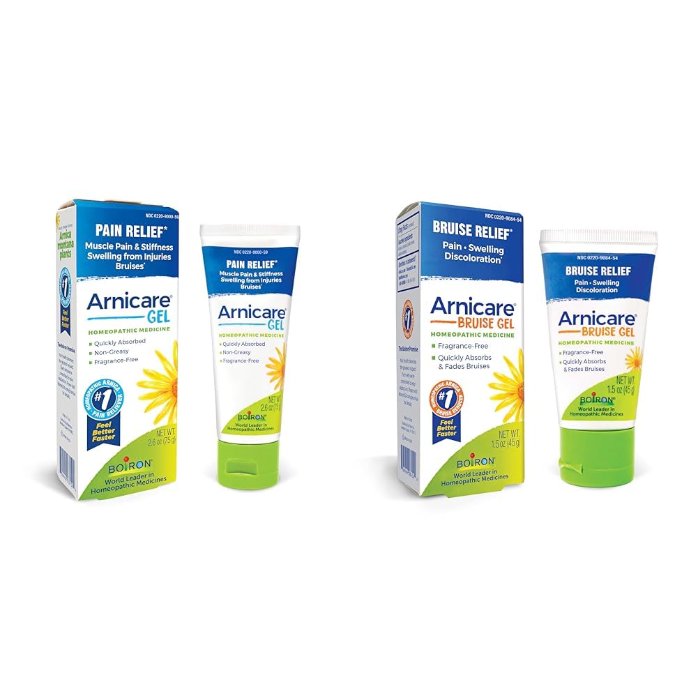 Boiron Arnicare Gel & Bruise Gel Bundle for Soothing Relief of Joint & Muscle Pain, Bruises or Injury - Unisex-Adults & Kids - dailyvitalstore