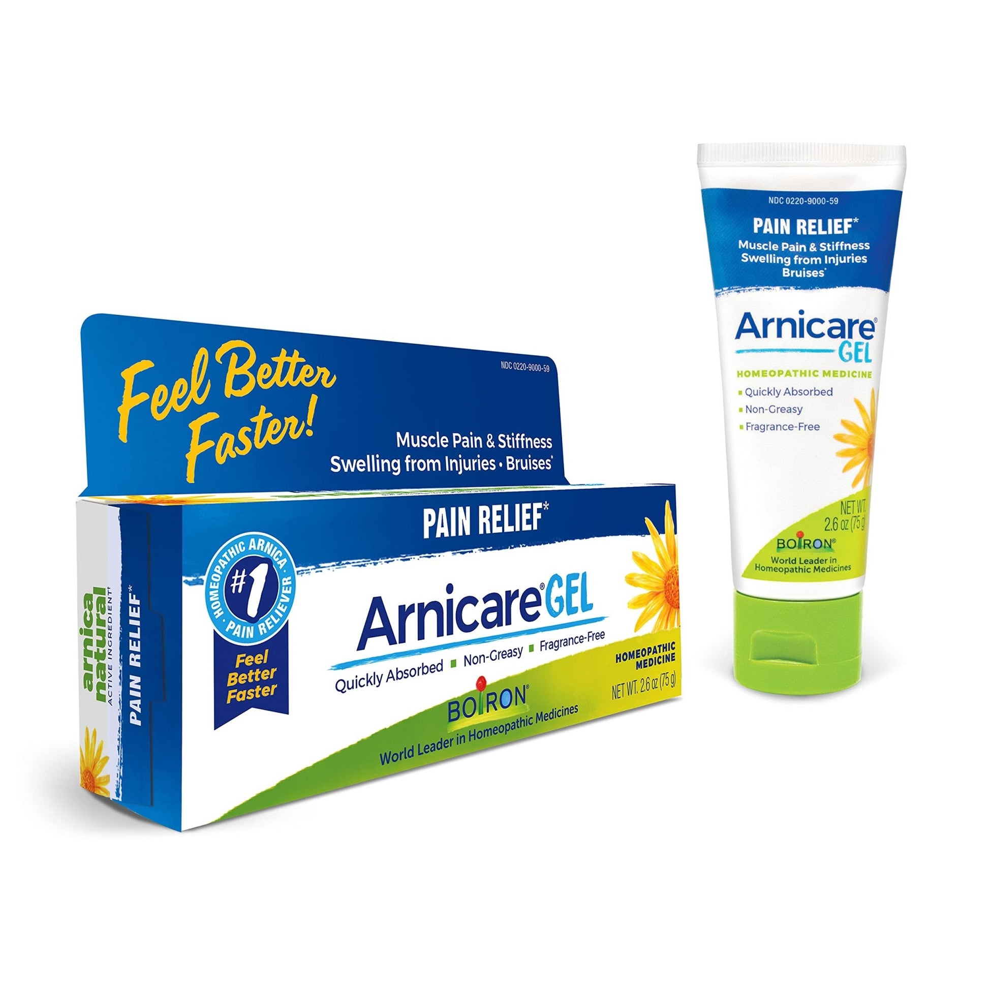 Boiron Arnicare Gel for Joint Pain, Muscle Pain, Swelling, Soreness, and Stiffness - Non-greasy and Fragrance-Free - 2.6 oz - dailyvitalstore