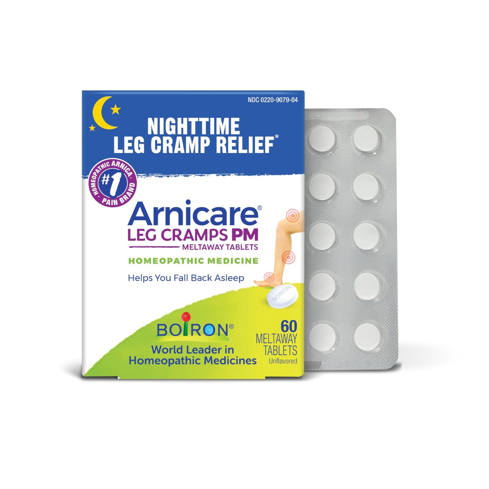 Boiron Arnicare Leg Cramps PM for Nighttime Relief from Cramping and Stiffness in Feet or Calves - 60 Tablets - dailyvitalstore