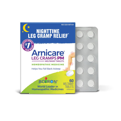 Boiron Arnicare Leg Cramps PM for Nighttime Relief from Cramping and Stiffness in Feet or Calves - 60 Tablets - dailyvitalstore
