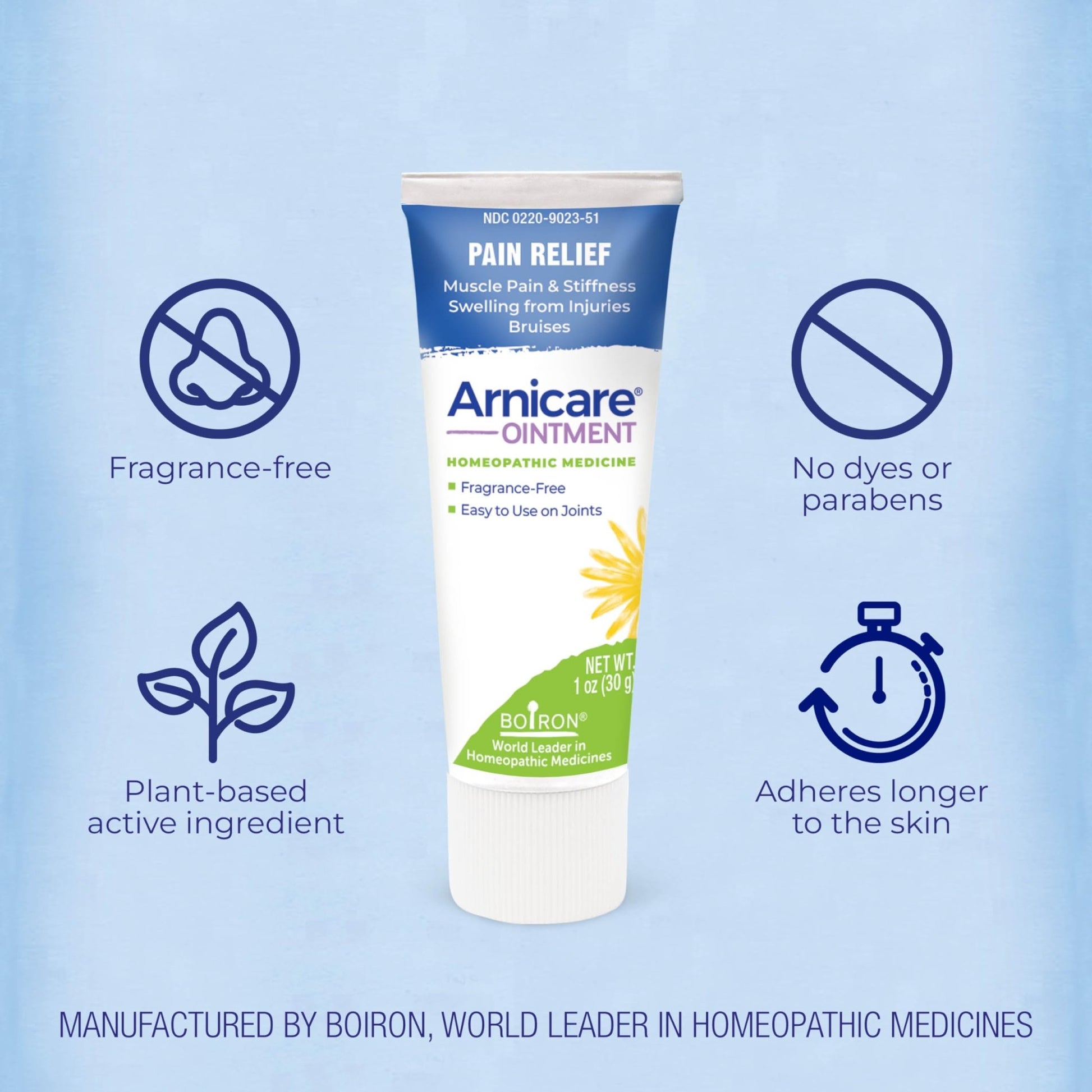 Boiron Arnicare Ointment for Relief of Joint Pain, Muscle Pain, Muscle Soreness, and Swelling from Bruises or Injury - Non-greasy and Fragrance-Free - 1 oz - dailyvitalstore