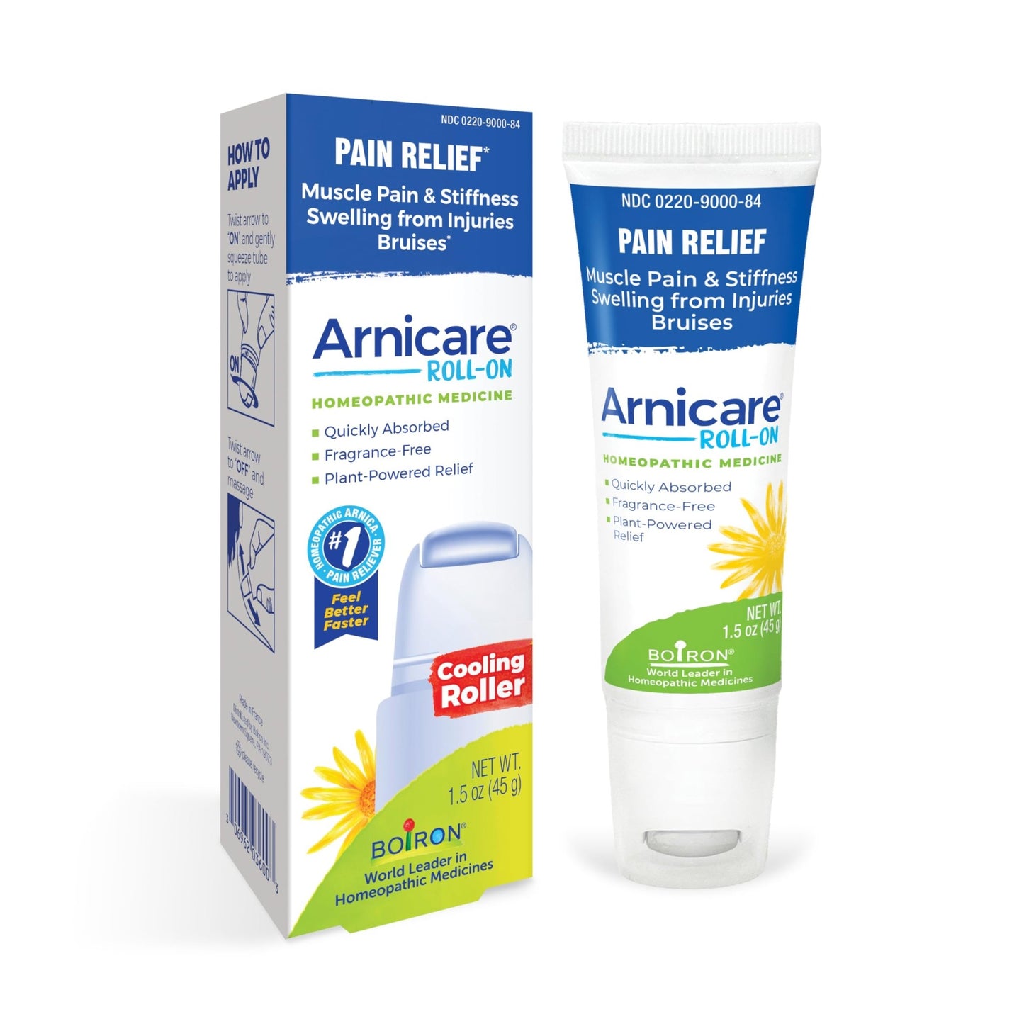 Boiron Arnicare Roll-On for Relief of Joint Pain, Muscle Pain, Muscle Soreness, and Swelling from Bruises or Injury - Cooling Metal Roller and Fragrance-Free - 1.5 oz - dailyvitalstore