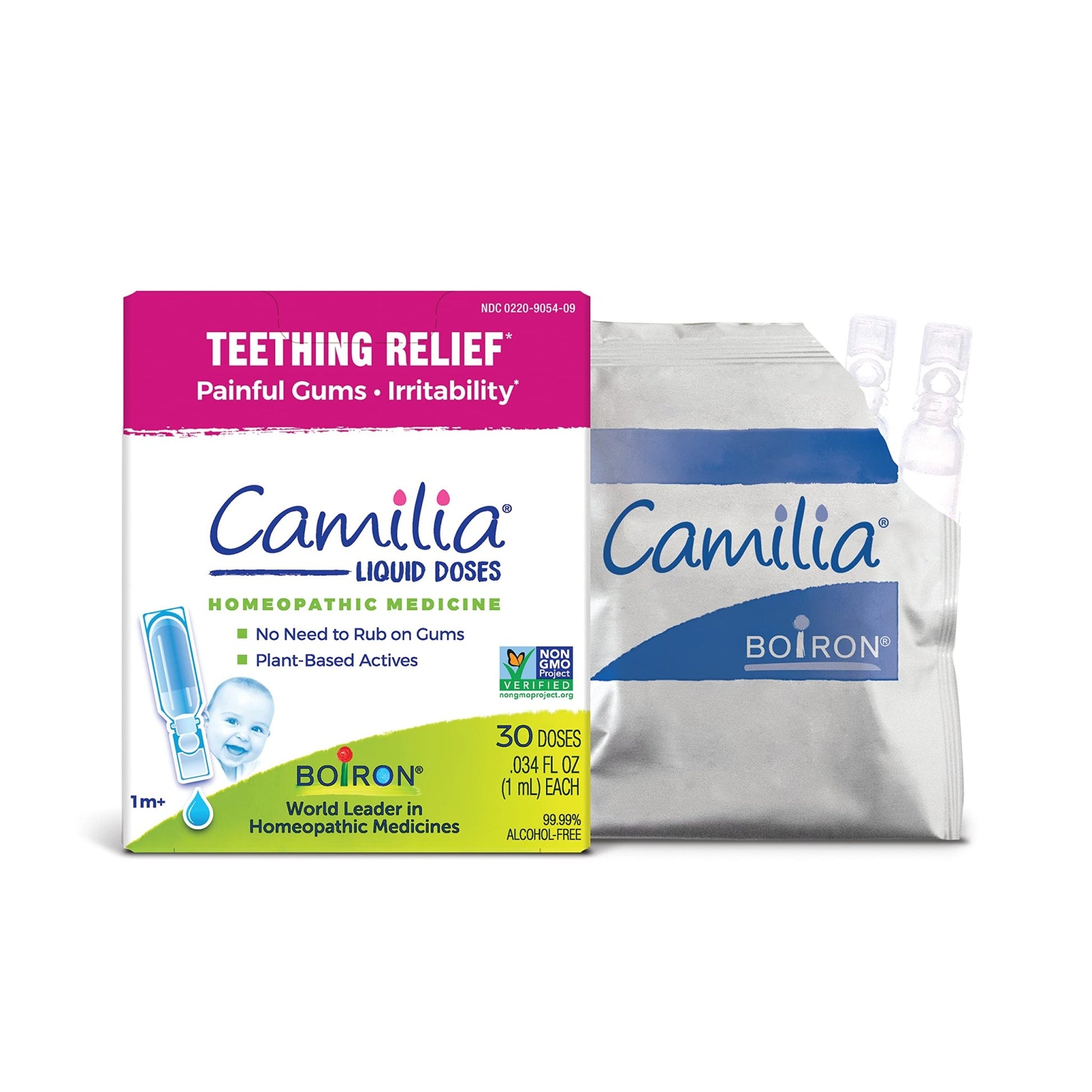 Boiron Camilia Teething Drops for Daytime and Nighttime Relief of Painful or Swollen Gums and Irritability in Babies - 30 Count - dailyvitalstore