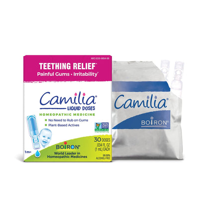 Boiron Camilia Teething Drops for Daytime and Nighttime Relief of Painful or Swollen Gums and Irritability in Babies - 30 Count - dailyvitalstore