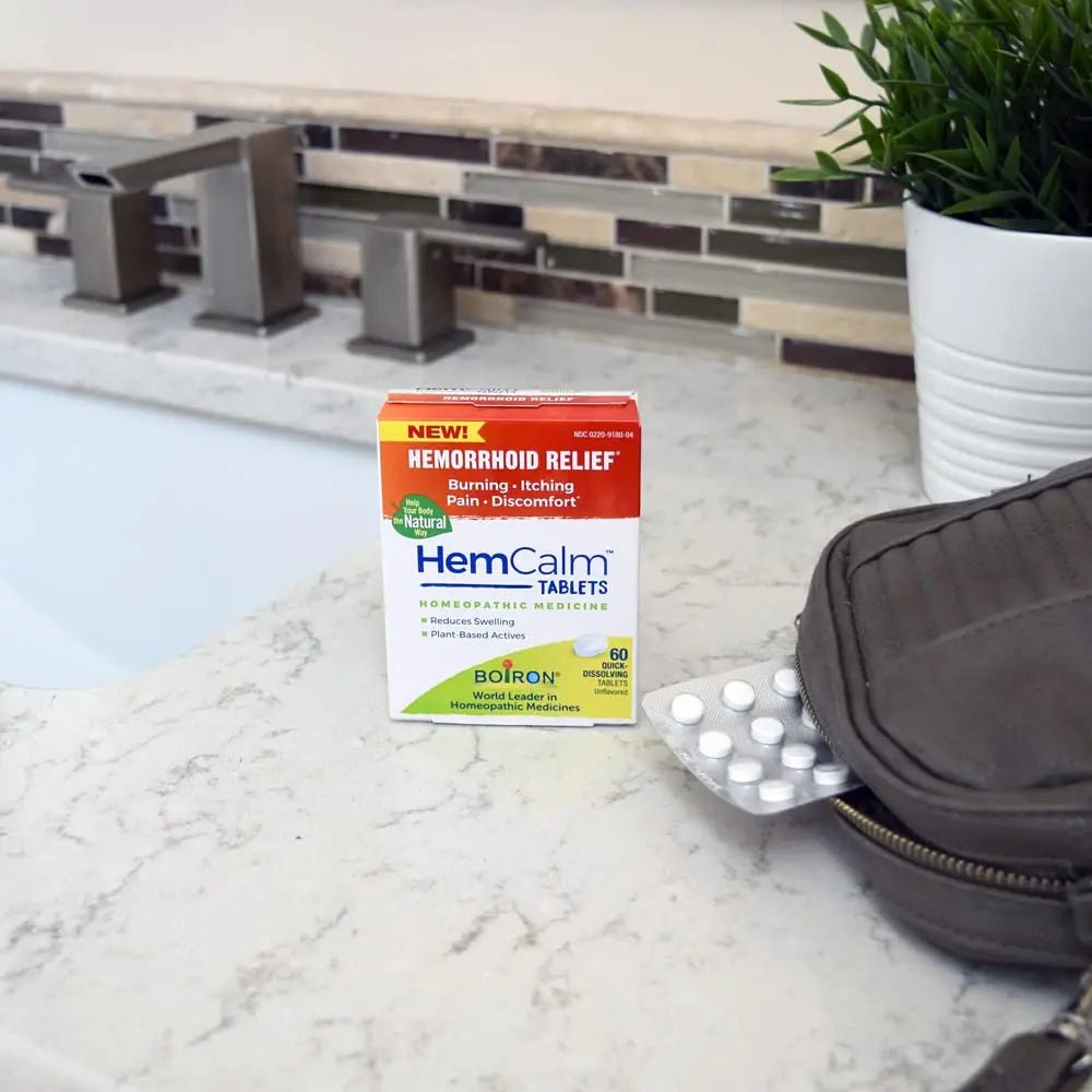 Boiron HemCalm Tablets for Hemorrhoid Relief of Pain, Itching, Swelling or Discomfort - 60 Count - dailyvitalstore