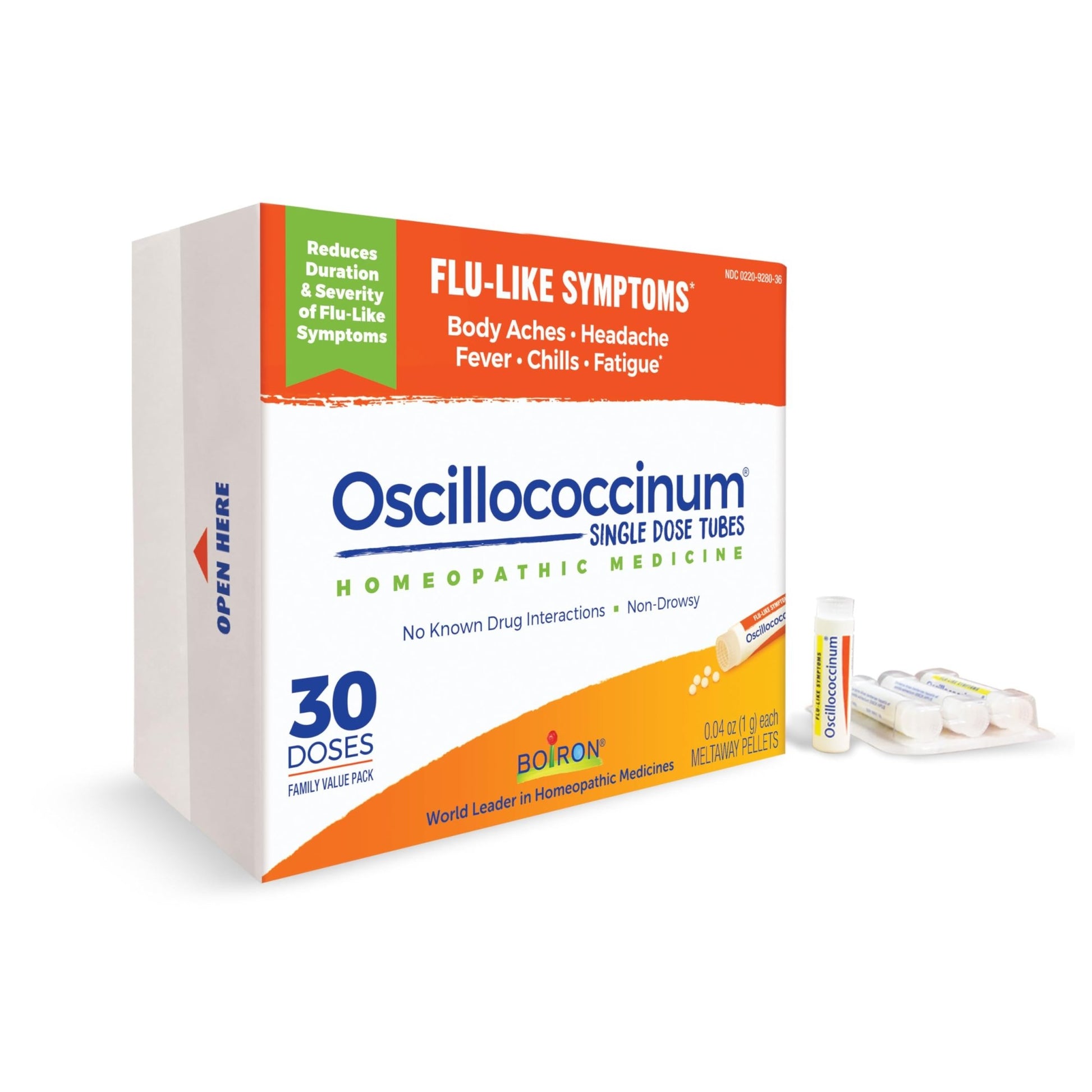 Boiron Oscillococcinum for Relief from Flu-Like Symptoms of Body Aches, Headache, Fever, Chills, and Fatigue - 30 Doses - dailyvitalstore