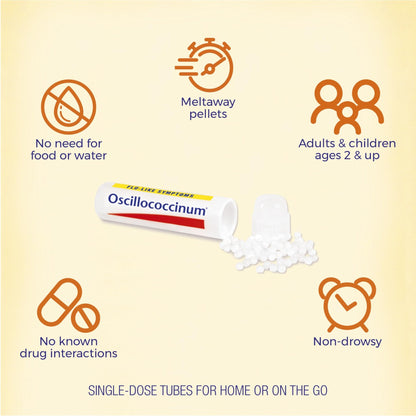 Boiron Oscillococcinum for Relief from Flu-Like Symptoms of Body Aches, Headache, Fever, Chills, and Fatigue - 30 Doses - dailyvitalstore