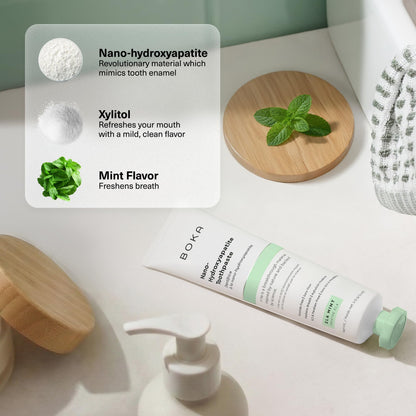 Boka Fluoride Free Toothpaste, Nano Hydroxyapatite Toothpaste, Appropriate for Sensitive Teeth - for Adult Oral Care - dailyvitalstore