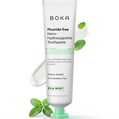 Boka Fluoride Free Toothpaste, Nano Hydroxyapatite Toothpaste, Appropriate for Sensitive Teeth - for Adult Oral Care - dailyvitalstore