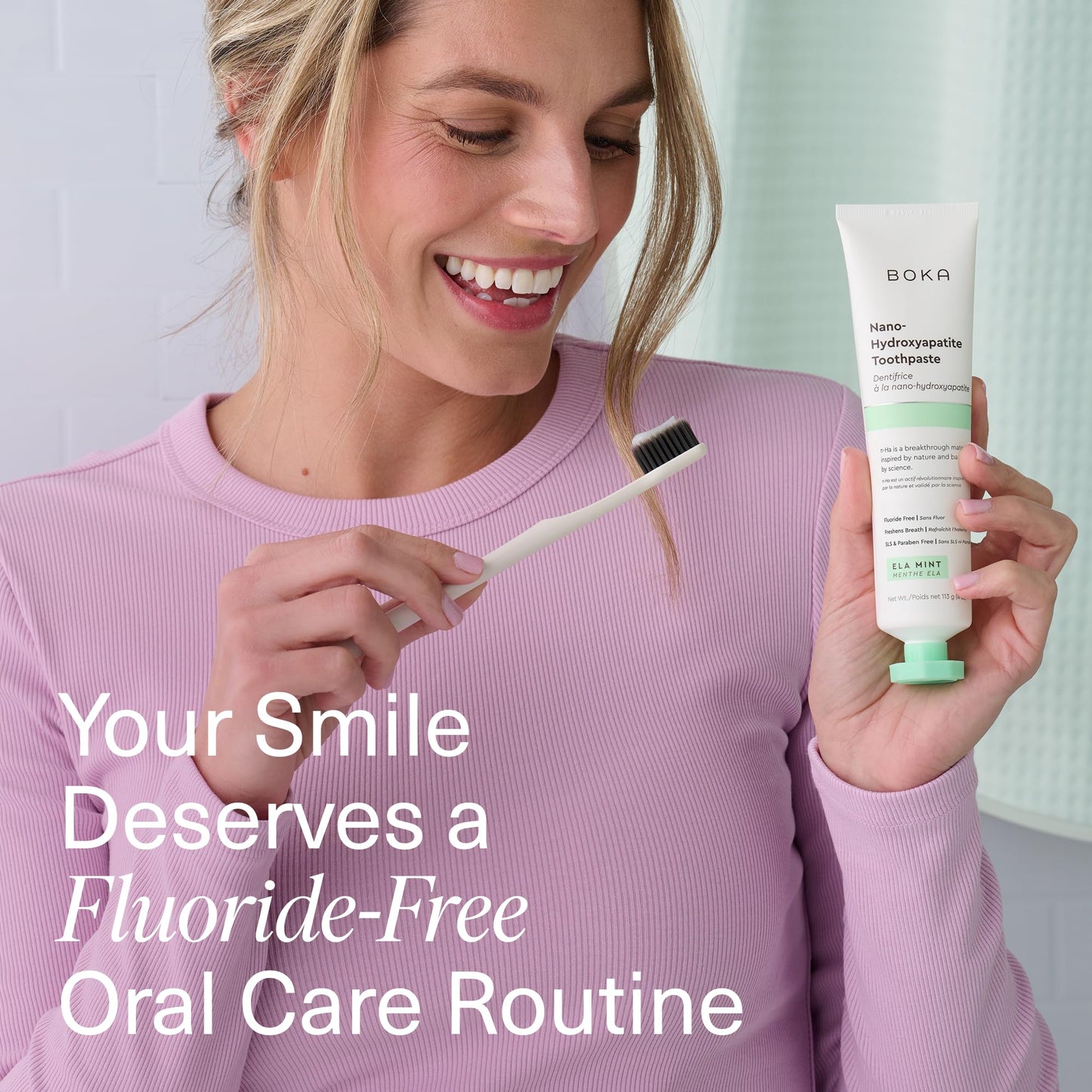 Boka Fluoride Free Toothpaste, Nano Hydroxyapatite Toothpaste, Appropriate for Sensitive Teeth - for Adult Oral Care - dailyvitalstore