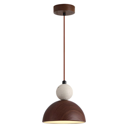 BOKT Wabi Sabi Pendant Light Nordic LED Ceiling Hanging Light Modern Natural Stone Pendant Light Adjustable Dimmable Walnut Mini Chandelier for Dining Room Living Room - dailyvitalstore