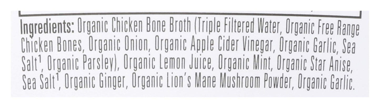 Bonafide Provisions Fresh Organic Be Well Broth with Lemon, Mint & Ginger Organic Chicken Bone Broth, Frozen 8 fl oz - Gluten-Free, Grain-Free, Paleo and Keto Friendly - dailyvitalstore
