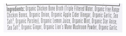 Bonafide Provisions Fresh Organic Be Well Broth with Lemon, Mint & Ginger Organic Chicken Bone Broth, Frozen 8 fl oz - Gluten-Free, Grain-Free, Paleo and Keto Friendly - dailyvitalstore