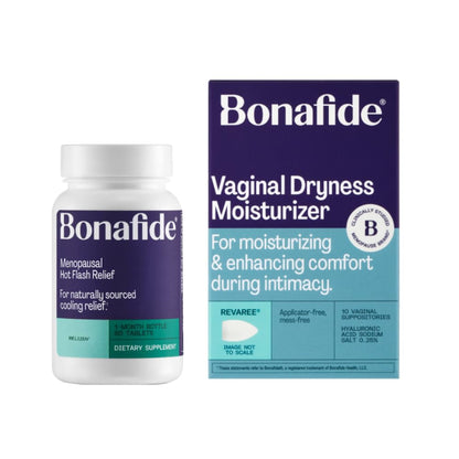 Bonafide Relizen + Revaree – Hormone-Free Relief from Hot Flashes and Night Sweats During Menopause* + Vaginal Moisturizer with Hyaluronic Acid – 1 Month Supply - dailyvitalstore