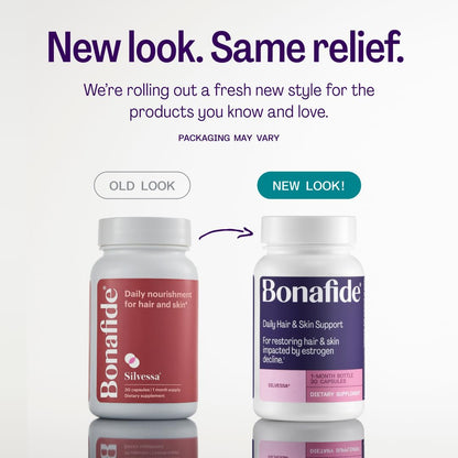 Bonafide Silvessa Hair & Skin Support Capsules – Hormone-Free, Drug-Free Daily Nourishment for Hair & Skin During Menopause – 30 Day Supply (30 Capsules) - dailyvitalstore