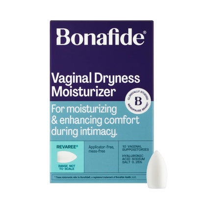 Bonafide Vaginal Moisturizer for Dryness Relief Revaree – 5 mg Hyaluronic Acid – Hormone-Free, Estrogen-Free – For Mild to Moderate Vaginal Dryness & Everyday Comfort — 1-Month Supply - dailyvitalstore