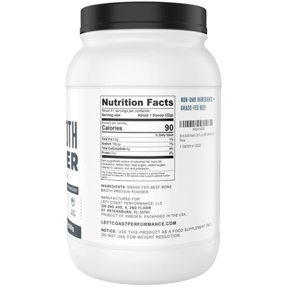 Bone Broth Protein Powder – Pure Grass-Fed Beef Bone Broth, Unflavored with Natural Collagen, Glucosamine & Gelatin – Paleo & Keto-Friendly, Non-GMO, Dairy-Free for Gut Health & Joint Support 32oz - dailyvitalstore