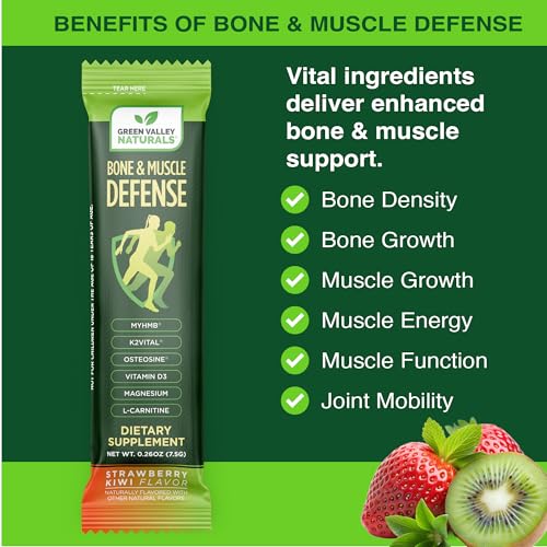 Bone & Muscle Defense Stick Pack | HMB + Leucine Amino Blend for Muscle Support | Protein Growth & Strength Formula for Women & Men | Fertility & Energy Support | Convenient On-the-Go Supplement - dailyvitalstore
