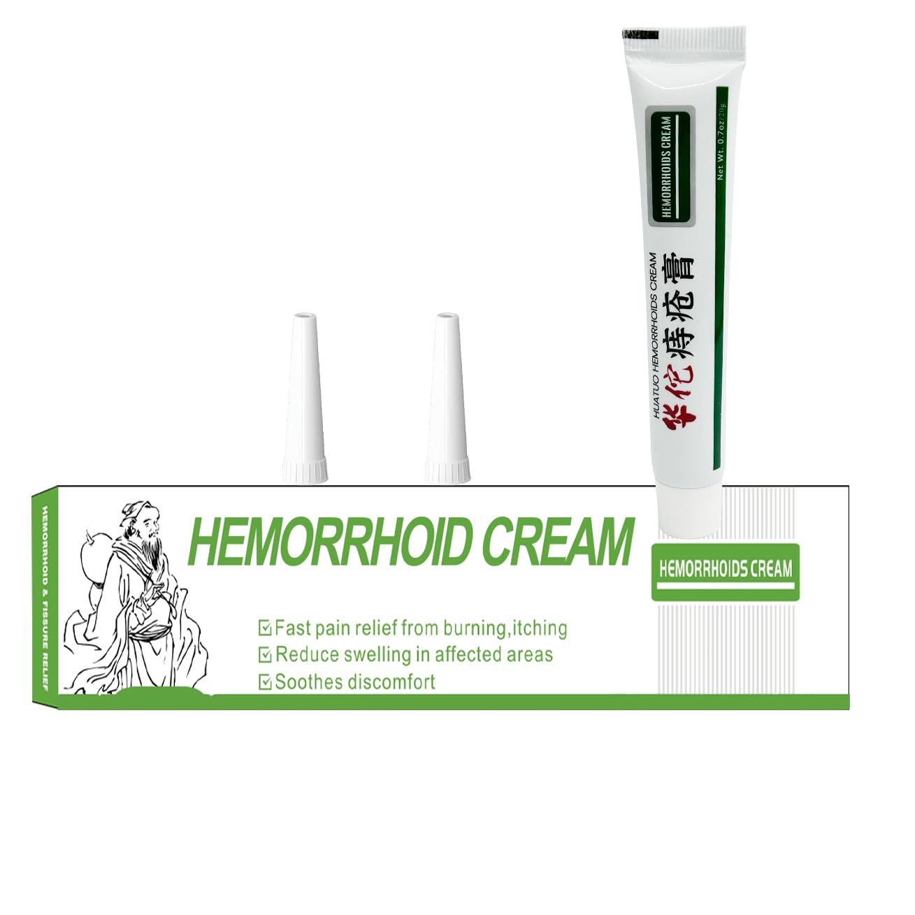 BONIORRI Hemorrhoid & Fissure Relief Cream – Maximum Strength Hemorrhoid Cream, Herbs Fast Acting Ingredients. (0.7 oz Total) - dailyvitalstore