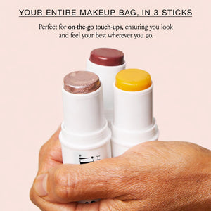 Boomstick Trio ® Color 3 Pack Cream Blush Makeup, Color Blush Stick, Highlighter Stick & Moisturizer for Cheeks, Eyes & Lips, Blendable Vegan Boom Sticks by Cindy Joseph - dailyvitalstore