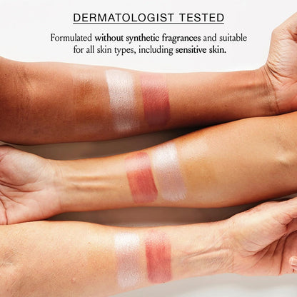 Boomstick Trio ® Rose Nude 3 Pack Cream Blush Makeup - Rose Nude Blush Stick, Highlighter Stick & Moisturizer for Cheeks, Eyes & Lips - Boom Sticks by Cindy Joseph for Older Women - dailyvitalstore