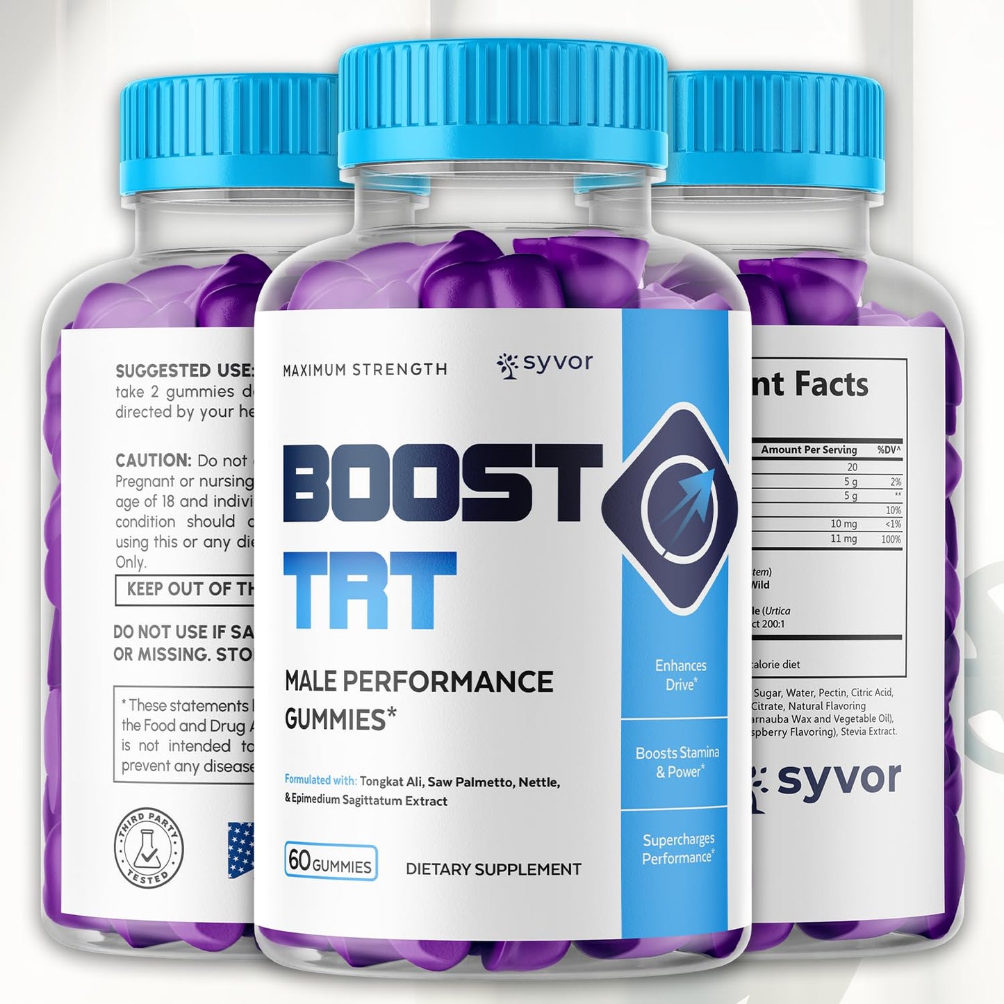 Boost TRT Gummies for Men, Official Boost TRT Male Performance Gummys with Natural Ingredients, Advanced BoostTRT Men's Gummy Supplement with Maximum Strength Premium Vitamins (60 Gummies) - dailyvitalstore
