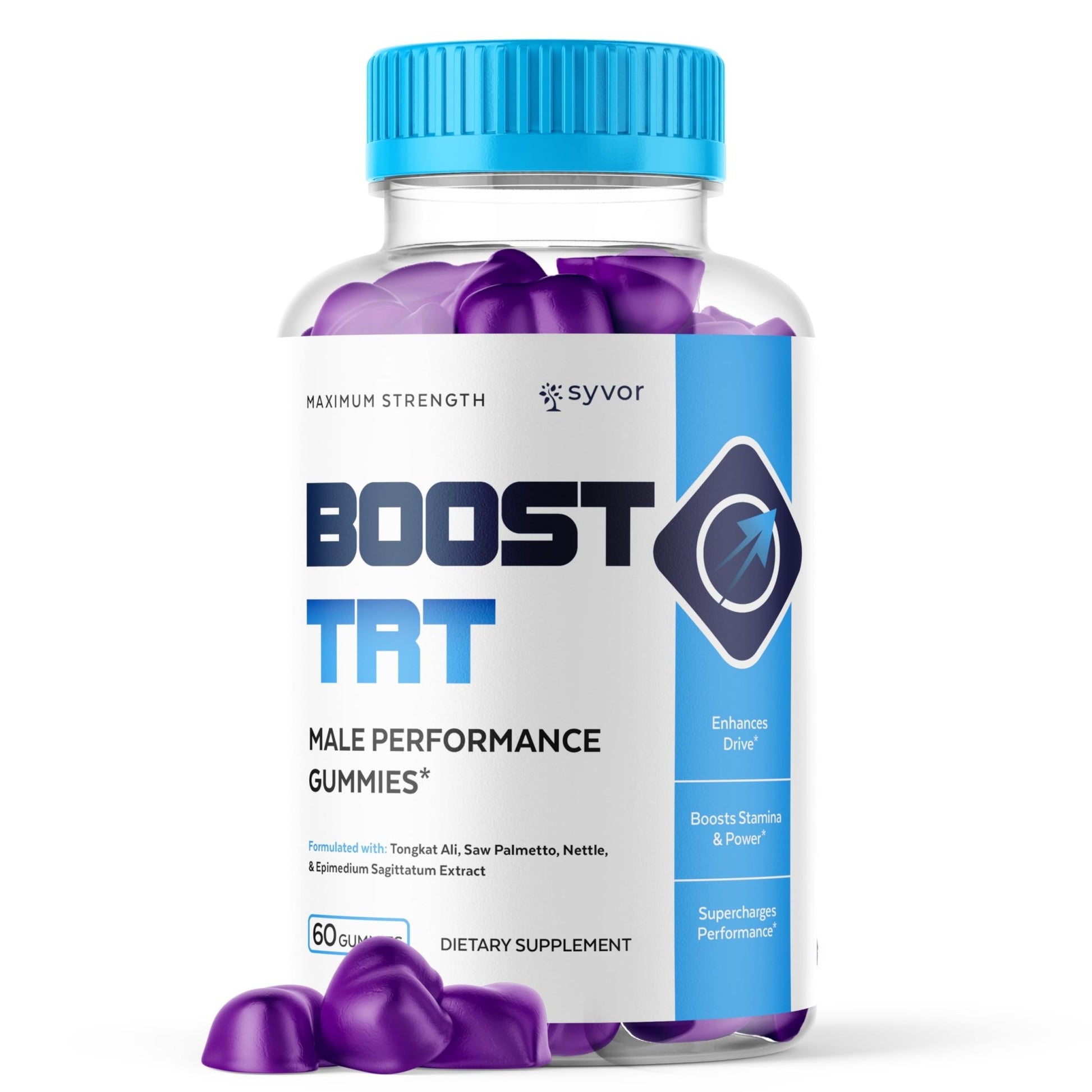 Boost TRT Gummies for Men, Official Boost TRT Male Performance Gummys with Natural Ingredients, Advanced BoostTRT Men's Gummy Supplement with Maximum Strength Premium Vitamins (60 Gummies) - dailyvitalstore