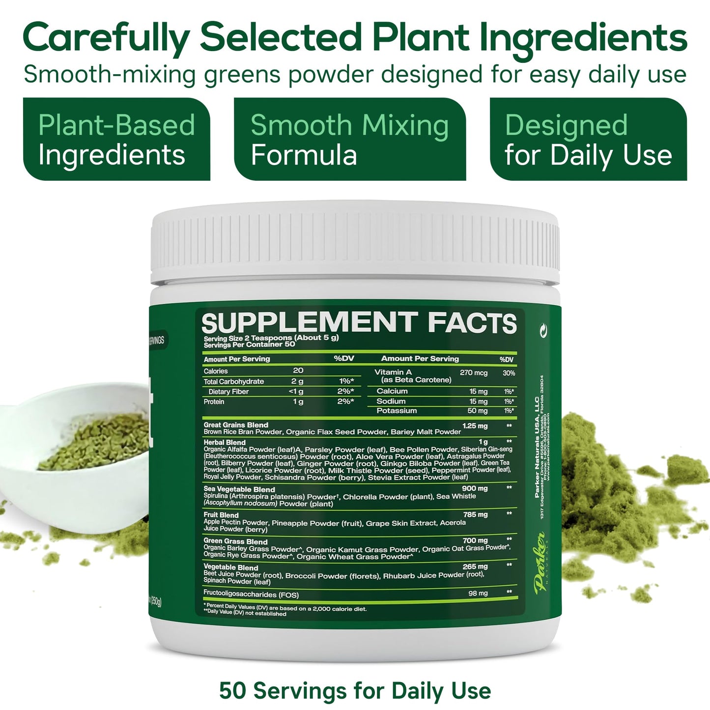Boost UltraGreens Super Greens Powder - Organic Spirulina, Grasses & Antioxidants | Premium Superfood for Daily Energy | Detox & Whole-Body Wellness - 50 Servings - dailyvitalstore