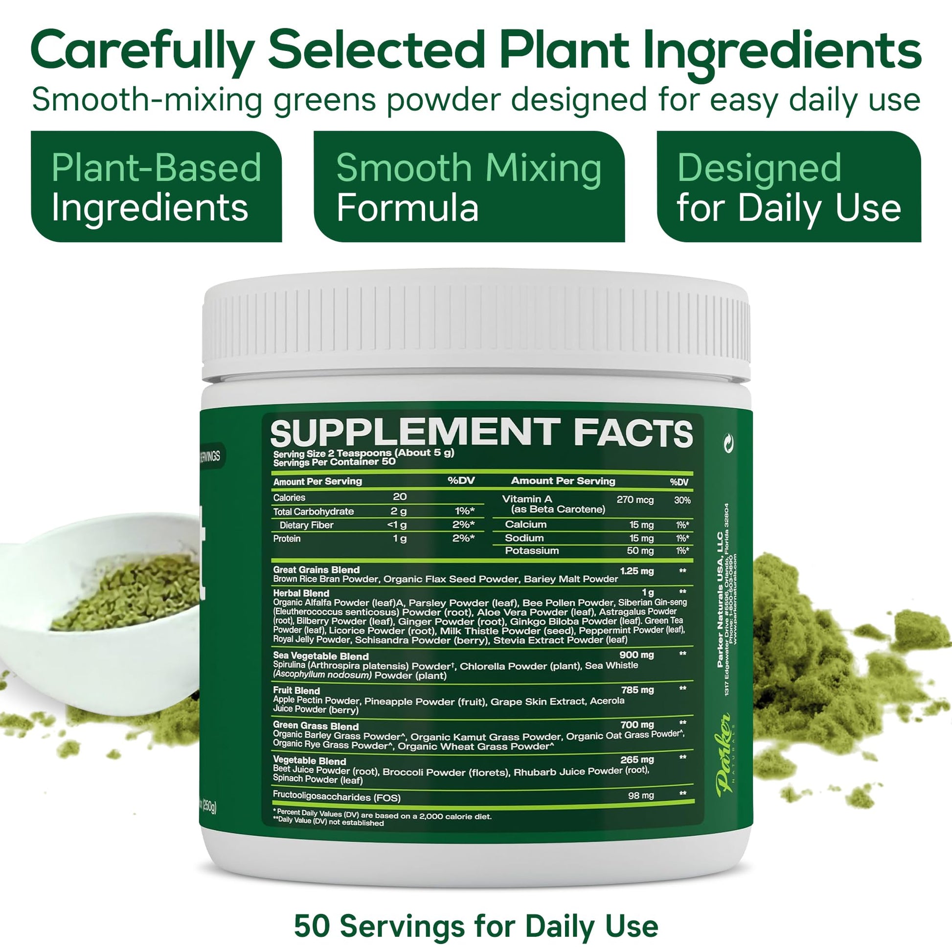 Boost UltraGreens Super Greens Powder - Organic Spirulina, Grasses & Antioxidants | Premium Superfood for Daily Energy | Detox & Whole-Body Wellness - 50 Servings - dailyvitalstore