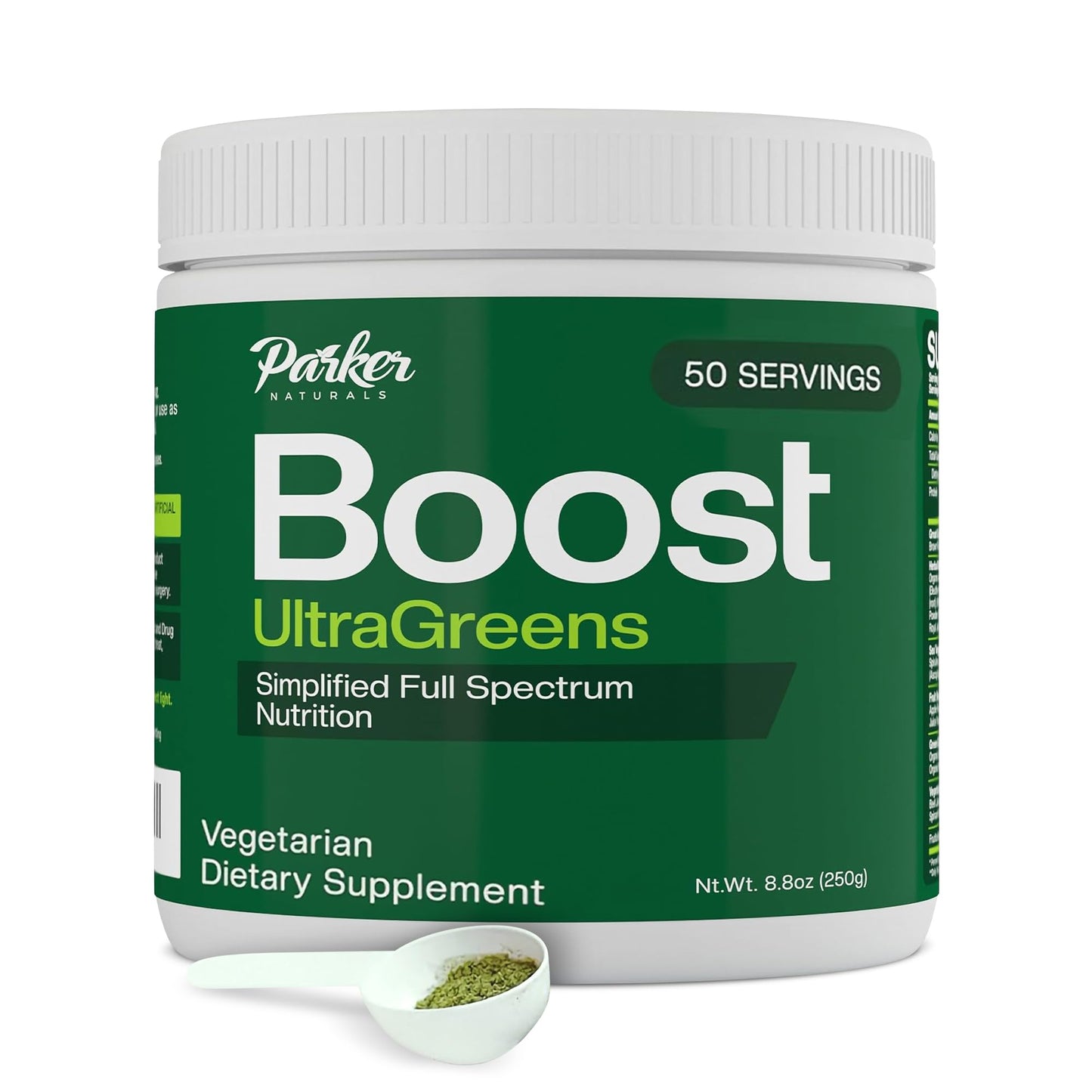 Boost UltraGreens Super Greens Powder - Organic Spirulina, Grasses & Antioxidants | Premium Superfood for Daily Energy | Detox & Whole-Body Wellness - 50 Servings - dailyvitalstore