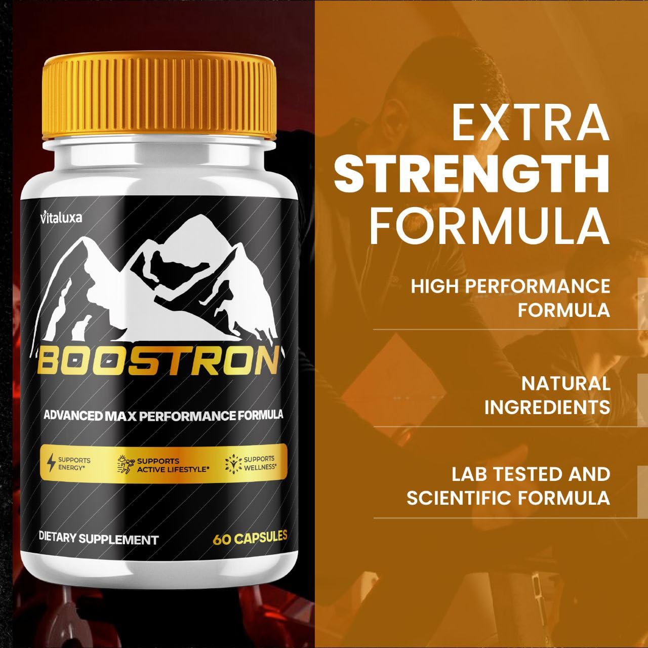 Boostron Capsules, Boostron Supplement Pills - Boostrom Maximum Strength Performance Blend Premium Advanced Formula All Natural Ingredients for Advanced Health Vitamin Support Reviews (60 Capsules) - dailyvitalstore