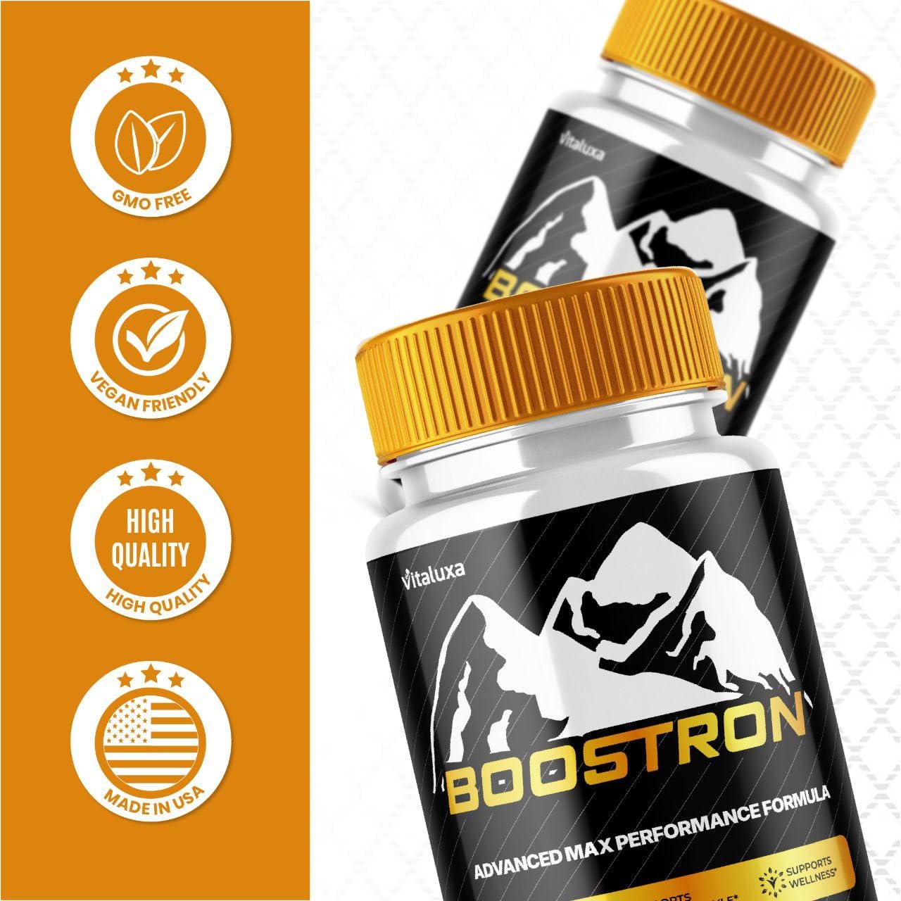 Boostron Capsules, Boostron Supplement Pills - Boostrom Maximum Strength Performance Blend Premium Advanced Formula All Natural Ingredients for Advanced Health Vitamin Support Reviews (60 Capsules) - dailyvitalstore