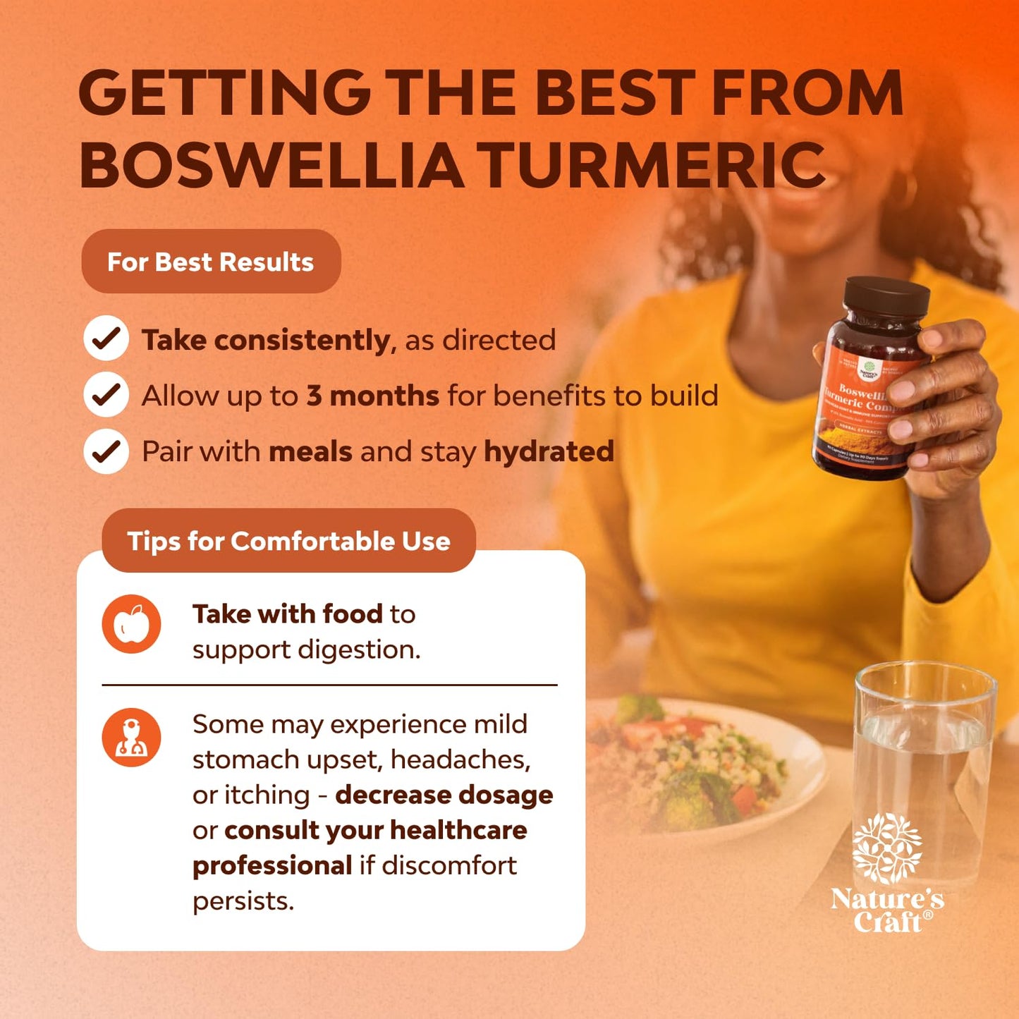 Boswellia Extract Capsules with Turmeric - Advanced Immune Health Support Supplement - Turmeric & Boswellia Serrata Capsules 500mg per Serving for Body Detox & Healthy Joints - 90 Count - dailyvitalstore
