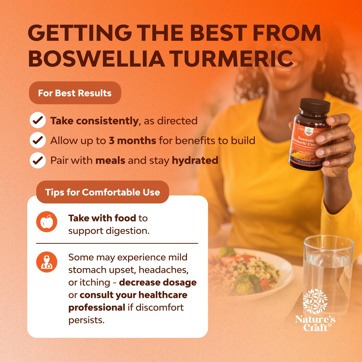 Boswellia Extract Capsules with Turmeric - Advanced Immune Health Support Supplement - Turmeric & Boswellia Serrata Capsules 500mg per Serving for Body Detox & Healthy Joints - 90 Count - dailyvitalstore