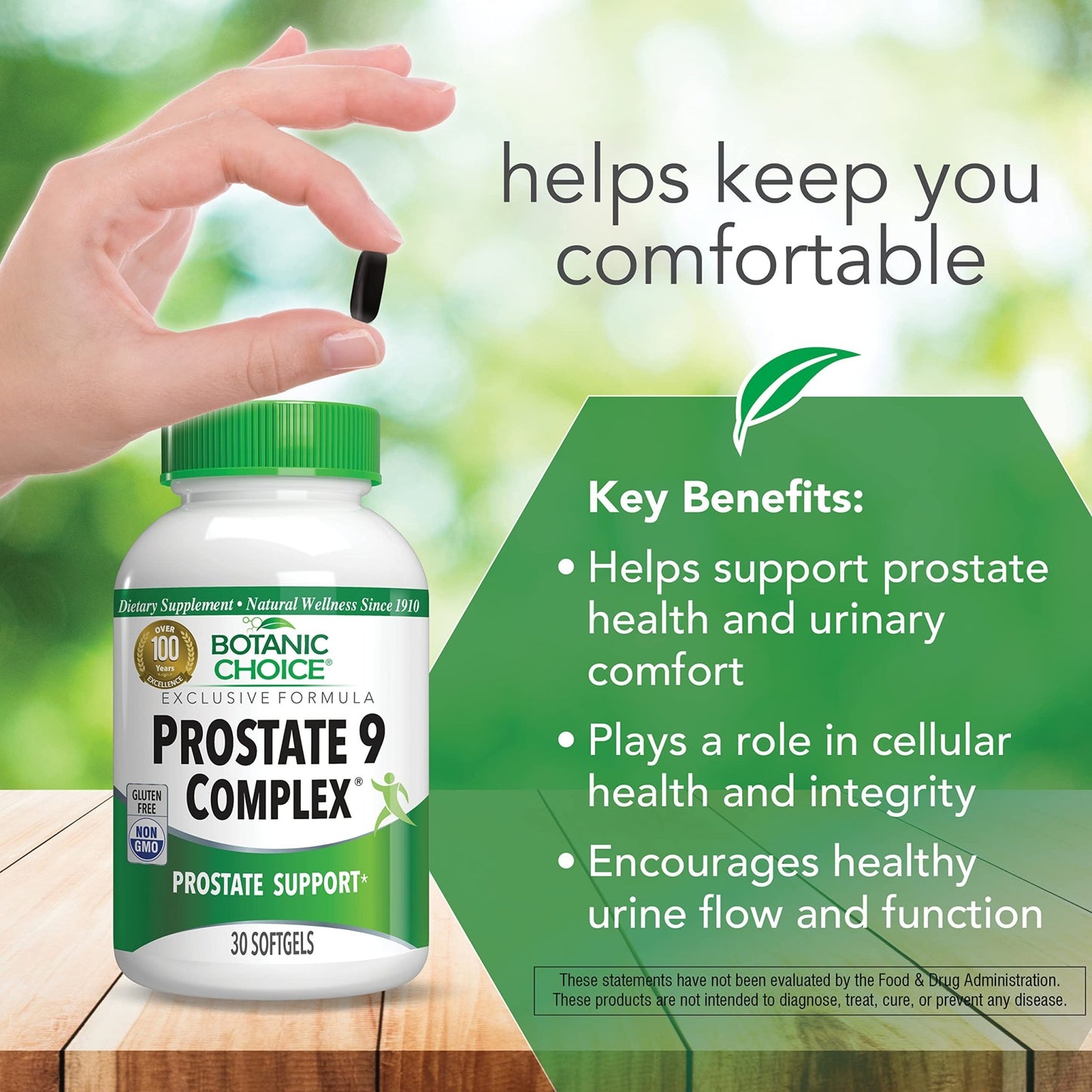 Botanic Choice Mega Fruits and Veggies Blend (60 Capsules) + Prostate 9 Complex (30 Softgels) Bundle - Energy Balance & Superfood Supplement + Urinary Flow & Cellular Health - dailyvitalstore