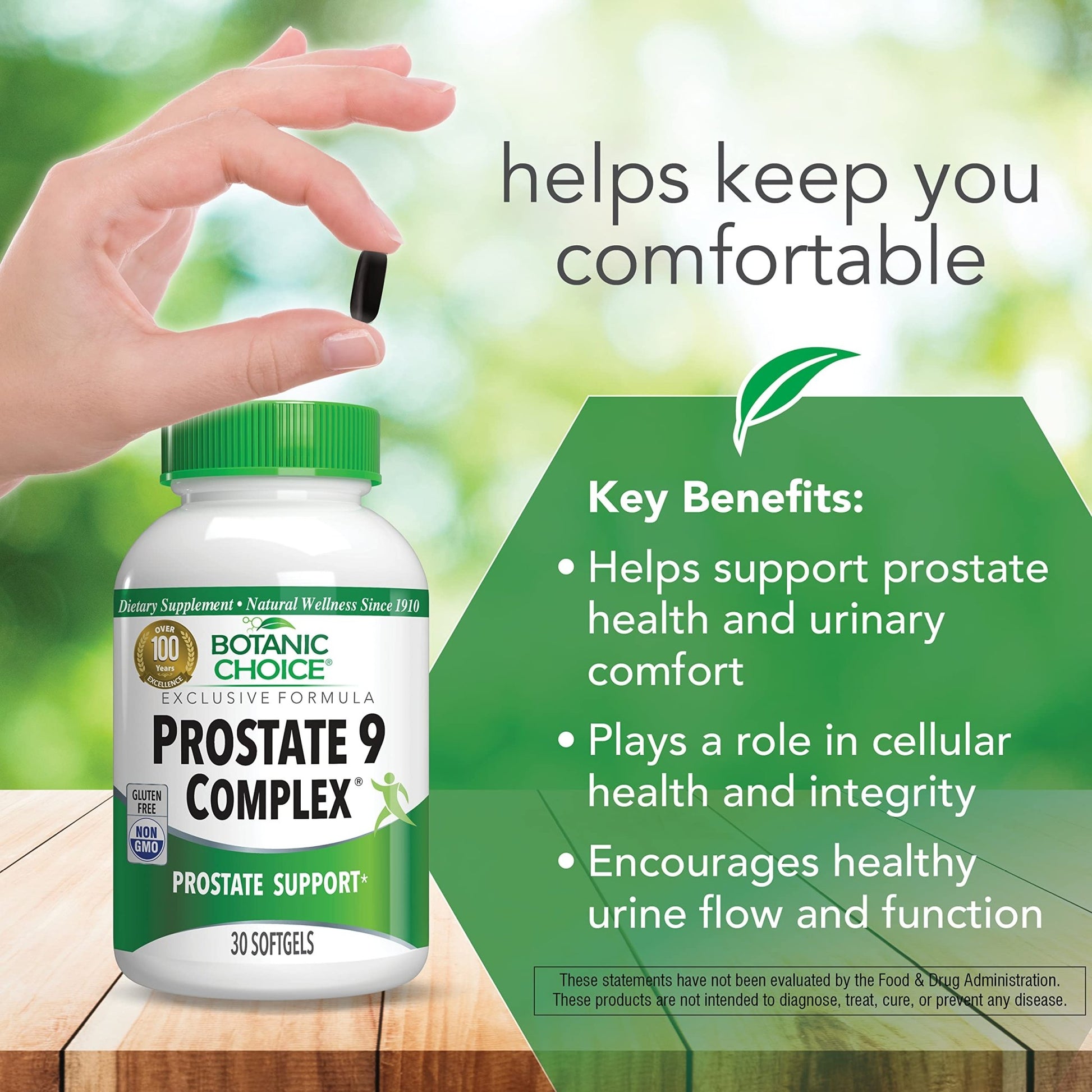Botanic Choice Mega Fruits and Veggies Blend (60 Capsules) + Prostate 9 Complex (30 Softgels) Bundle - Energy Balance & Superfood Supplement + Urinary Flow & Cellular Health - dailyvitalstore