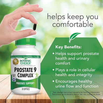 Botanic Choice Mega Fruits and Veggies Blend (60 Capsules) + Prostate 9 Complex (30 Softgels) Bundle - Energy Balance & Superfood Supplement + Urinary Flow & Cellular Health - dailyvitalstore
