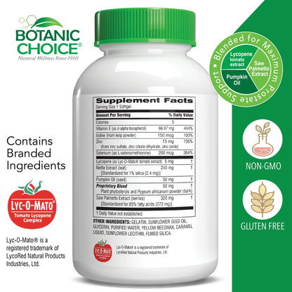 Botanic Choice Mega Fruits and Veggies Blend (60 Capsules) + Prostate 9 Complex (30 Softgels) Bundle - Energy Balance & Superfood Supplement + Urinary Flow & Cellular Health - dailyvitalstore