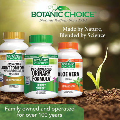 Botanic Choice Pro-Advanced Urinary Formula-Blend for Urinary Tract Health Support - Magnesium Cranberry Uva Ursi Damiana - 60 Capsules - dailyvitalstore