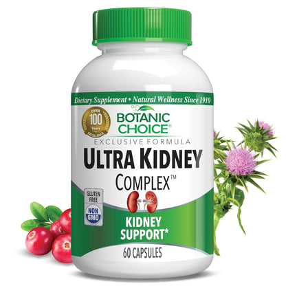 Botanic Choice Ultra Kidney Complex - Optimal Kidney Support with Milk Thistle, Green Tea & More- 60 Capsules - dailyvitalstore