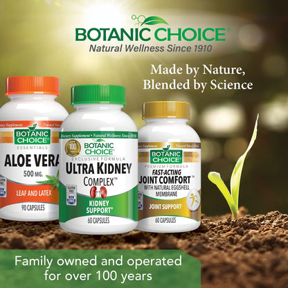 Botanic Choice Ultra Kidney Complex - Optimal Kidney Support with Milk Thistle, Green Tea & More- 60 Capsules - dailyvitalstore