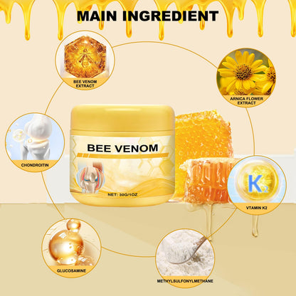 Botou 2PCS New Bee Venom Professional Joint Cream, for Neck, Waist, Back, Hands, Feet and Legs Advanced Bee Propolis Joint Cream, yellow - dailyvitalstore