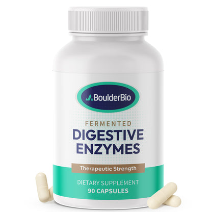 Boulder Bio Digestive Enzymes | 40,000 USP Lipase - Prescription Strength Pancreatic Enzyme Replacement Formula for Fat Digestion, Gut Health & Nutrient Absorption - dailyvitalstore