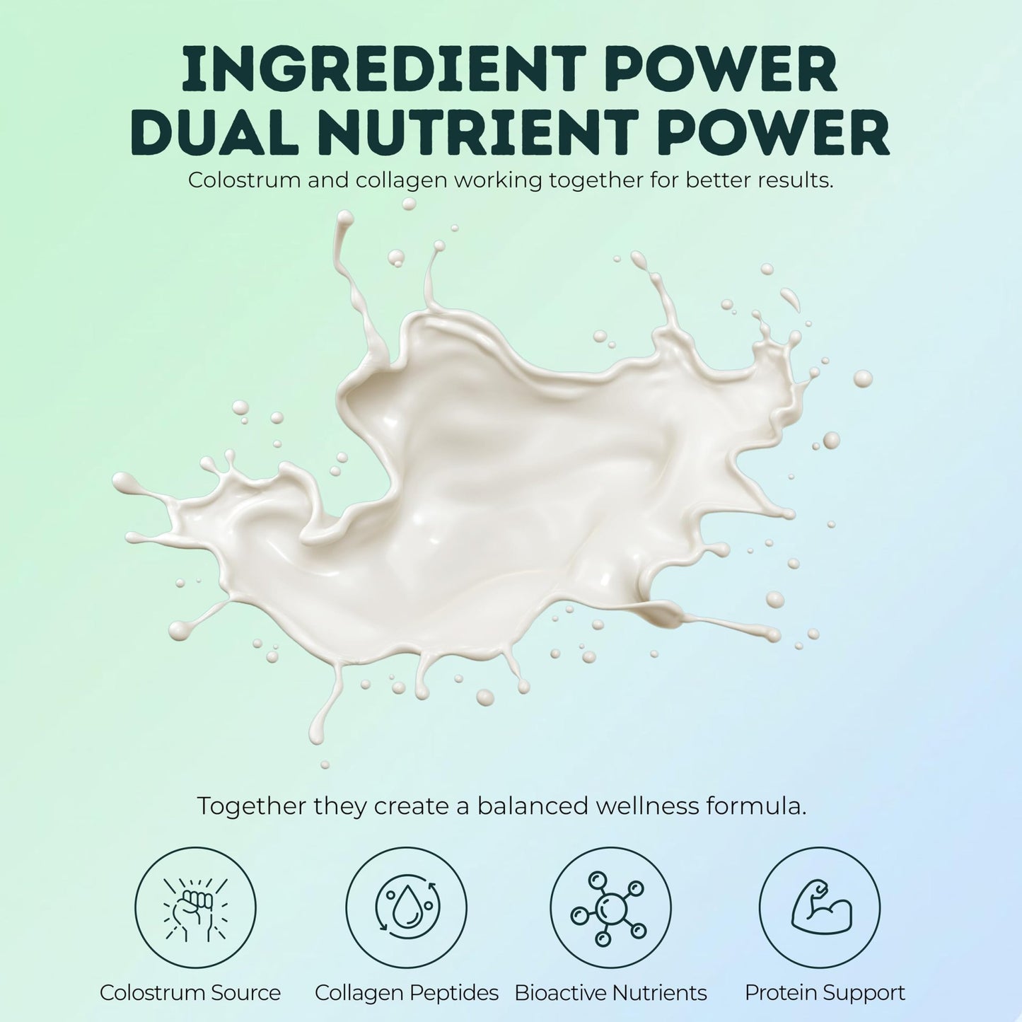 Bovine Colostrum and Hydrolyzed Collagen Peptides Powder Supplement for Women & Men - Supports Gut Health, Joint & Bone Health, Hair Skin Nails - Grass-Fed, Non-GMO, Gluten Free, 300g (30 Servings) - dailyvitalstore