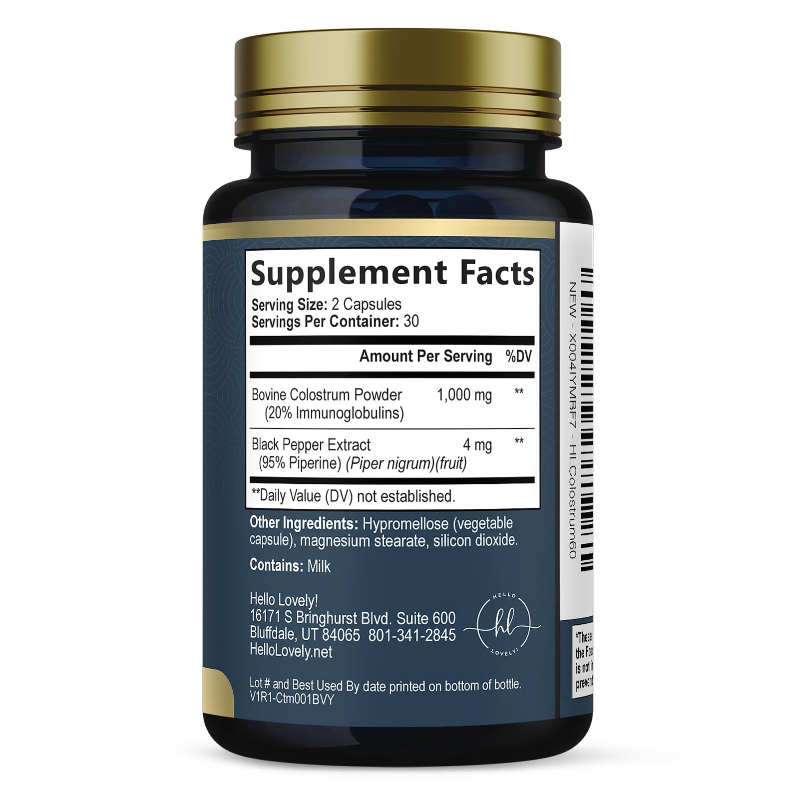 Bovine Colostrum Powder 1000mg Per Serving - with Immunoglobulins (IgG) for Immune Support, Energy & Gut Health Supplement, SP Colostrum Powder Pills, - dailyvitalstore