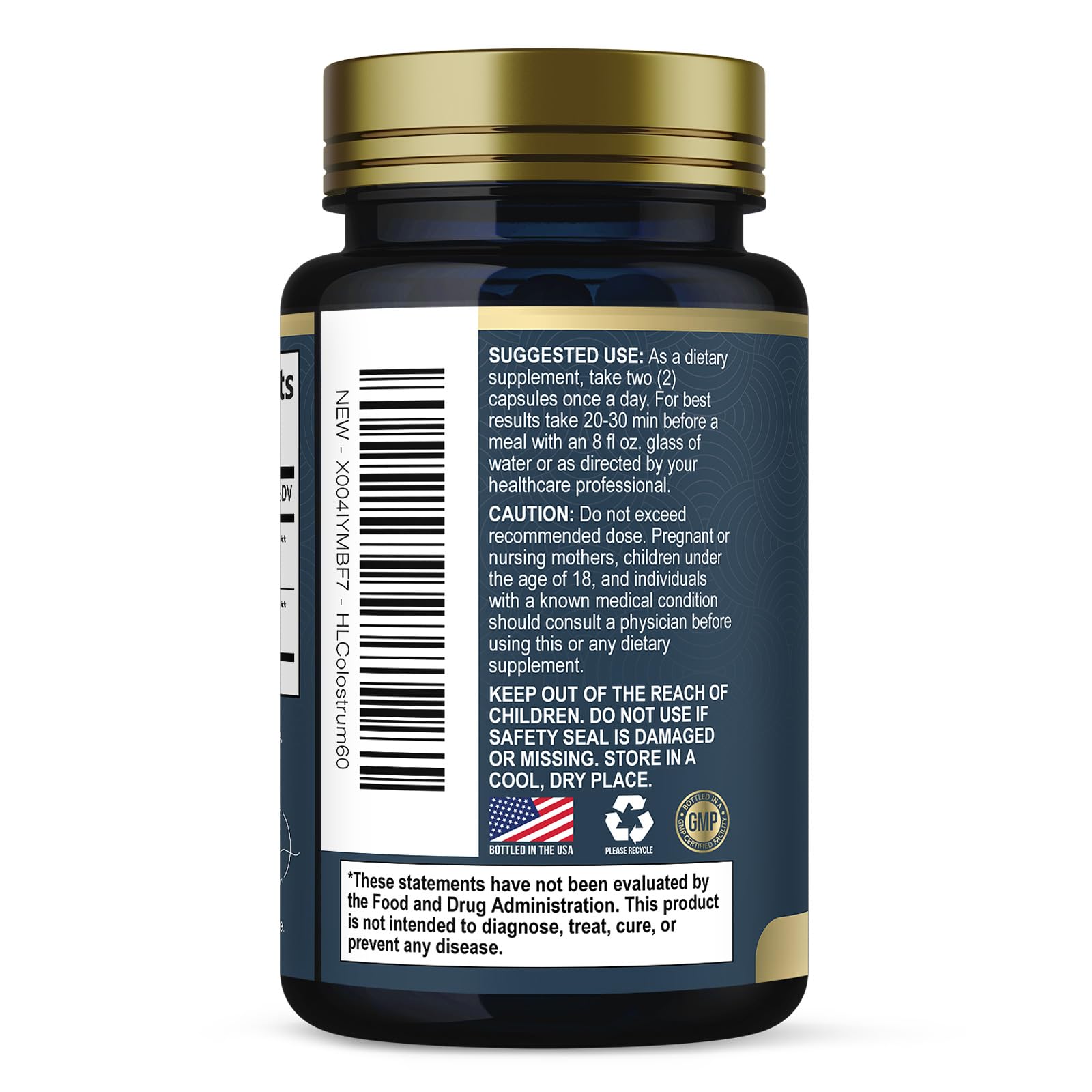 Bovine Colostrum Powder 1000mg Per Serving - with Immunoglobulins (IgG) for Immune Support, Energy & Gut Health Supplement, SP Colostrum Powder Pills, - dailyvitalstore