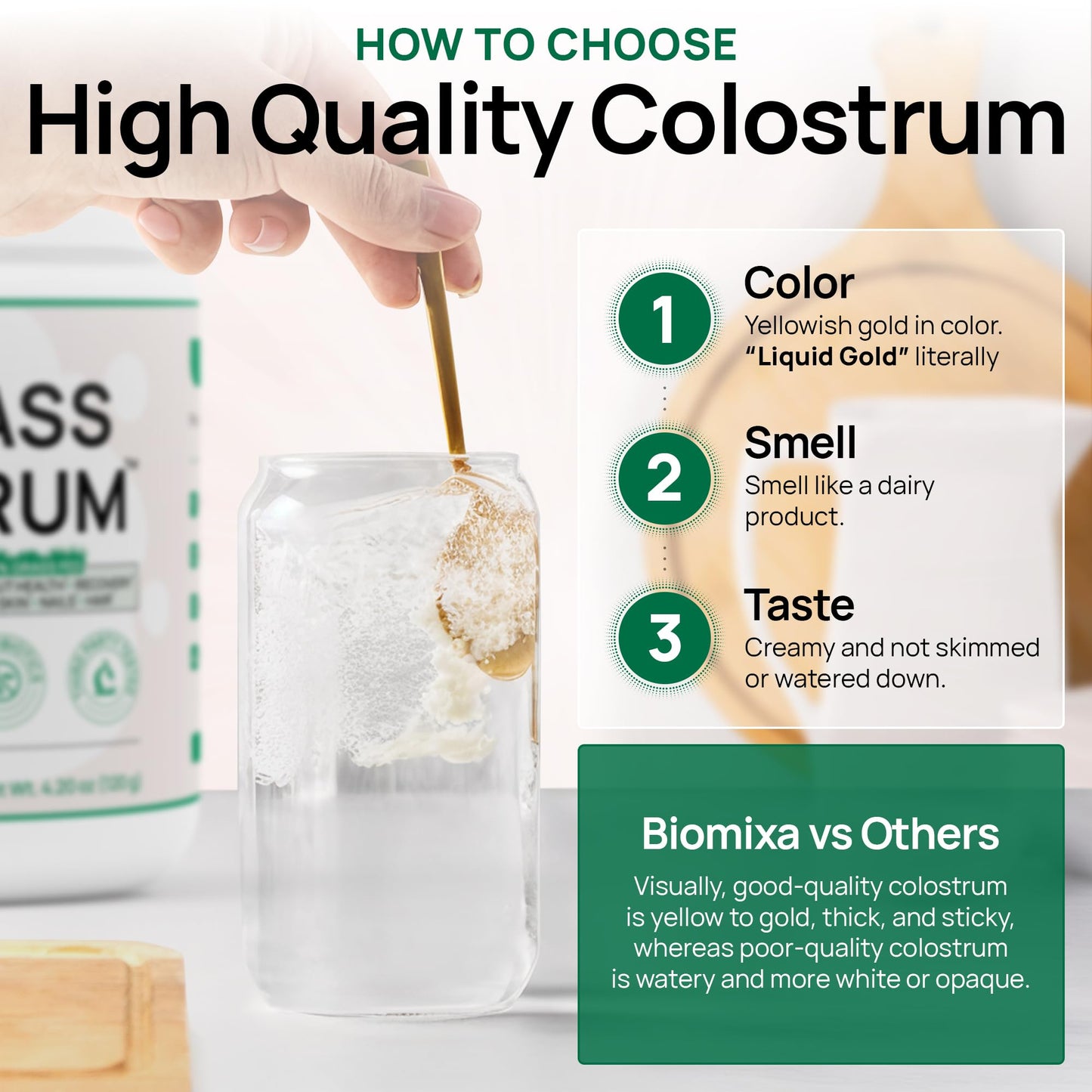 Bovine Colostrum Supplement - 100% Pure Whole Colostrum Powder - Grass-Fed, Unflavored, No Additives, Gut & Immune Support, Natural IgG, 60 Servings - Made in USA - dailyvitalstore