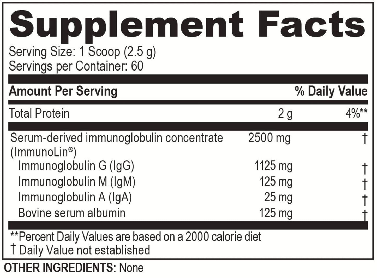 Brain Basics Ultra Pure IgG Supplement - Dairy-Free Supplement IgG-Immunolin Powder, Blended Vitamin & Mineral Supplements, 150g, 60 Servings - dailyvitalstore