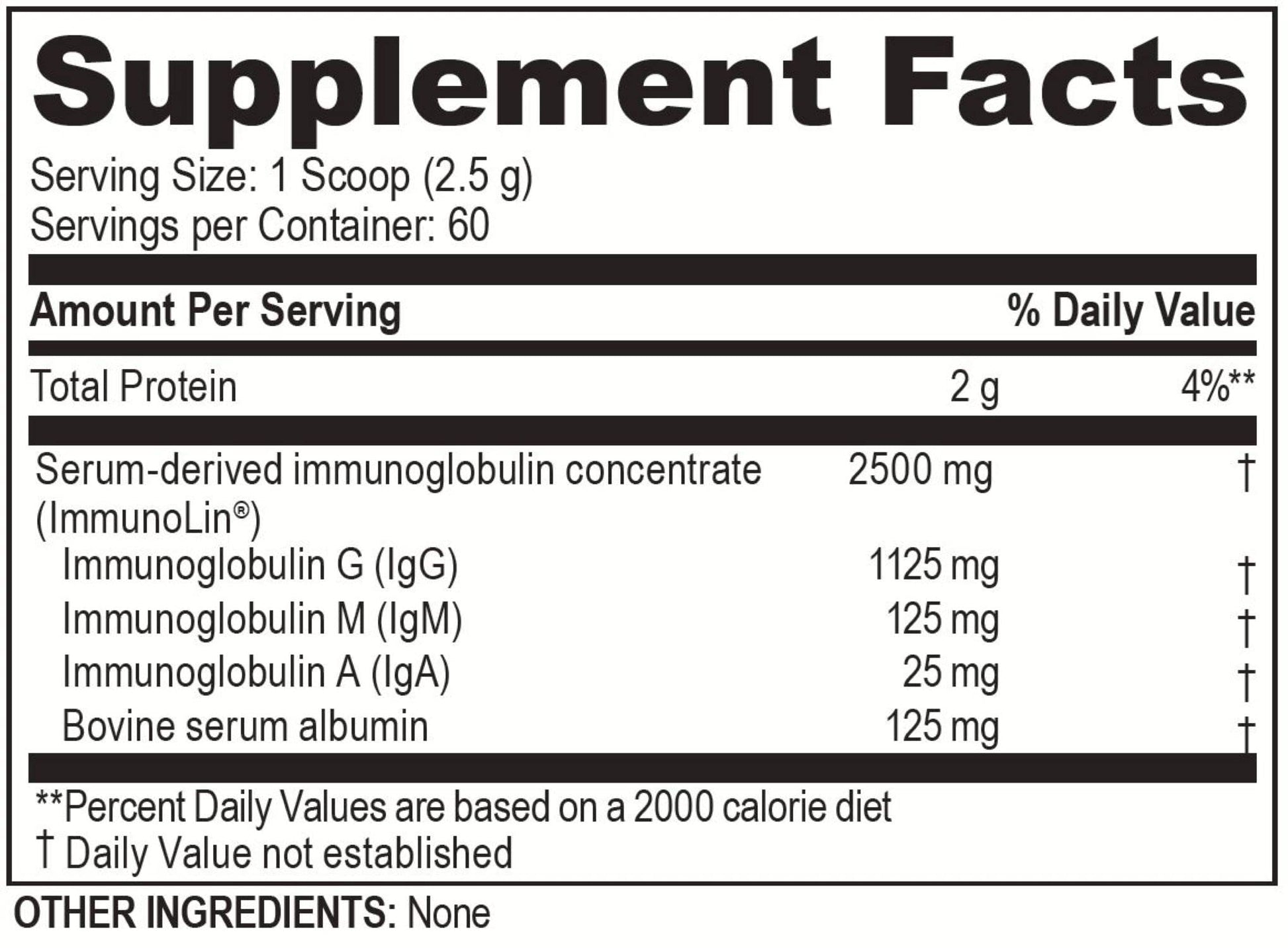Brain Basics Ultra Pure IgG Supplement - Dairy-Free Supplement IgG-Immunolin Powder, Blended Vitamin & Mineral Supplements, 150g, 60 Servings - dailyvitalstore